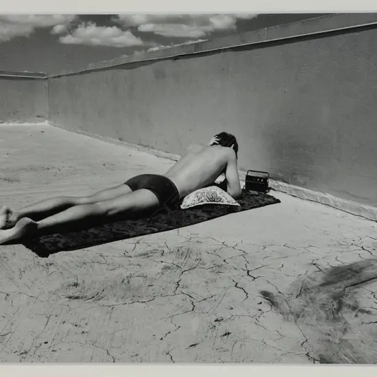 Bruce Foster (1948-) - Man sunbathing,